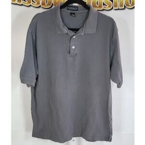 Screenmates Men's Grey Polo Shirt Organic Cotton Short Sleeve Size XL